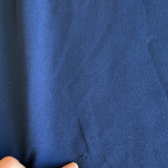 Bella Flore Navy 3/4 “ Long Sleeve Dress with Ruffle Cuffs - Picture 6 of 9